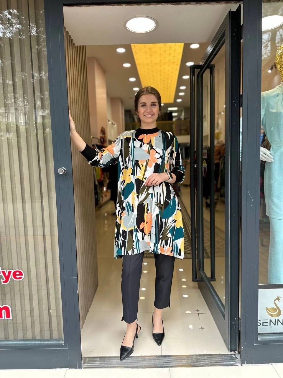 İnvee 6450 Desenli Penye Tunik