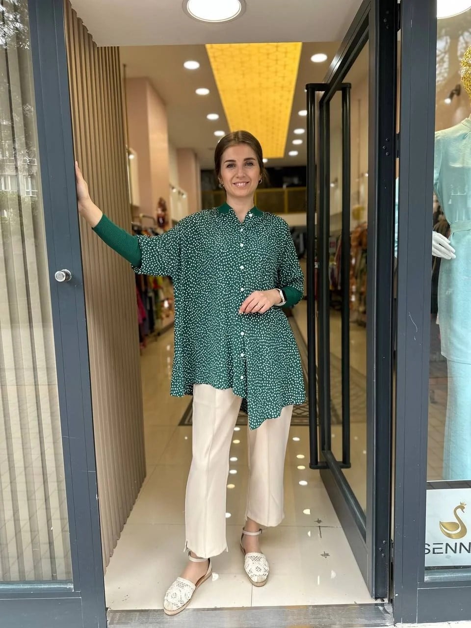 İnvee 6452 Benetton Desenli Tunik