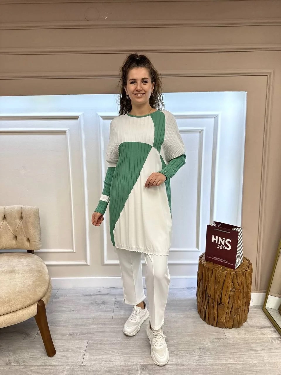 İnvee 6648 Çağla Triko Tunik