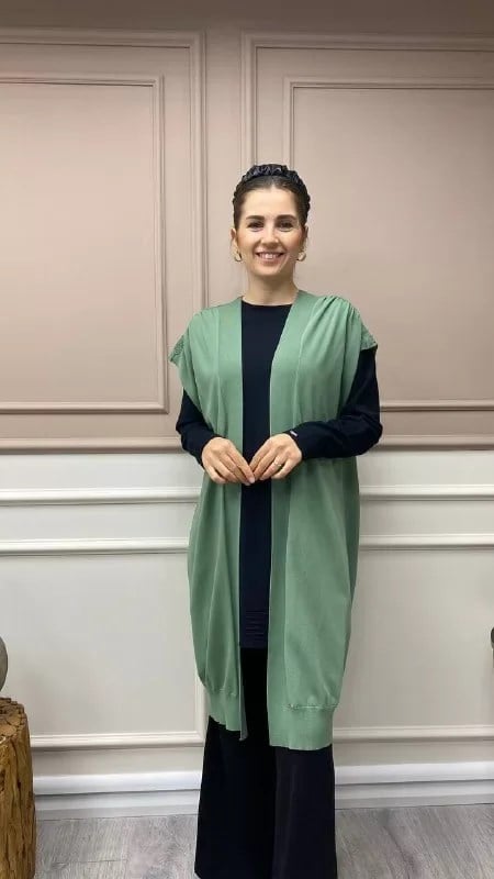 İnvee 6765 Çağla Triko Yelek