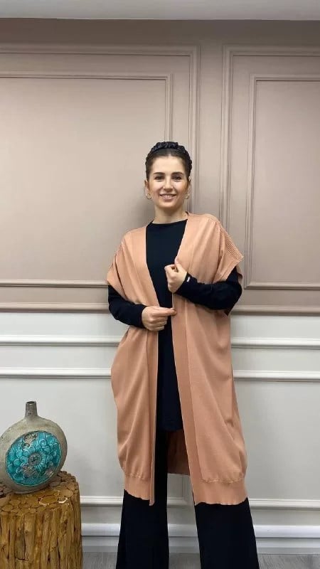 İnvee 6765 Soğan Kabuğu Triko Yelek