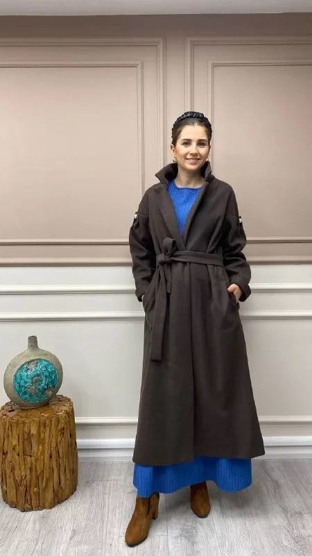 İnvee 6825 Kahve Kaşe Kaban