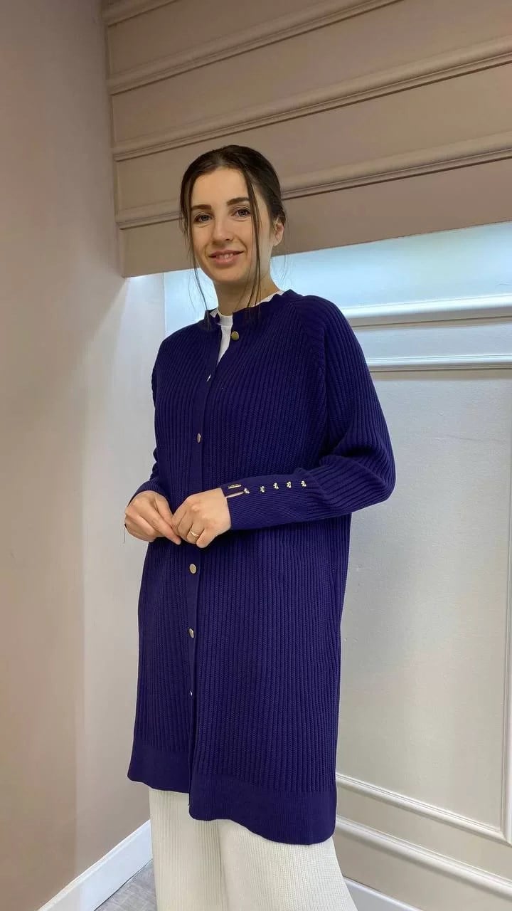 İnvee 6863 Koyu Mor Hırka