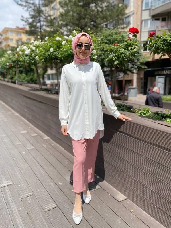 İnvee 6926 Ekru Penye Tunik