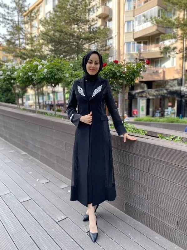 Matex 24Y01217171 Siyah İç Elbiseli Organze Kap