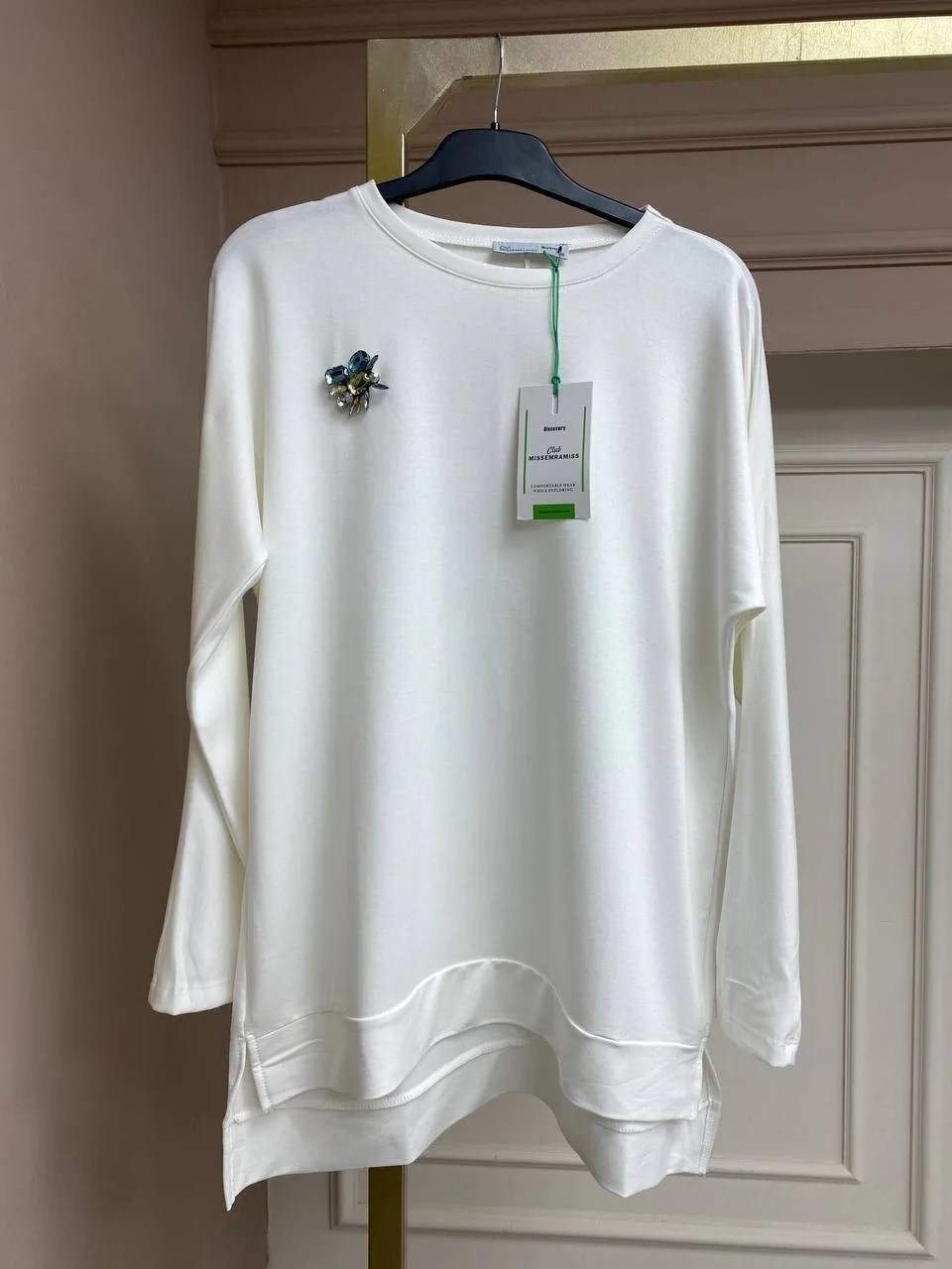 Missemramiss B4632 Ekru İpek Pamuk Bluz