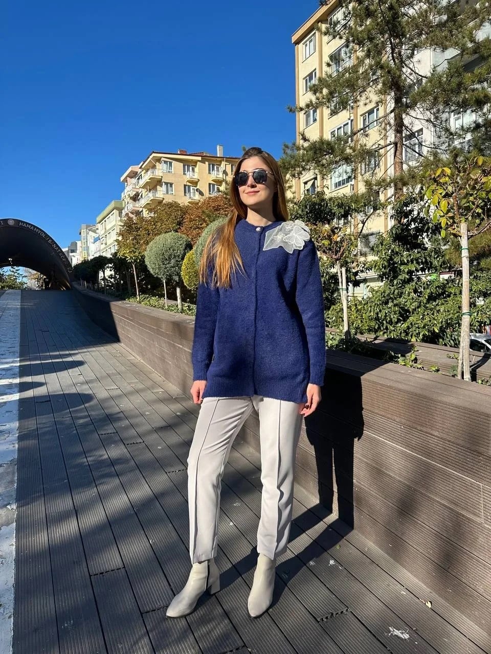 Missemramiss H4576 Lacivert Speciale Angora Hırka