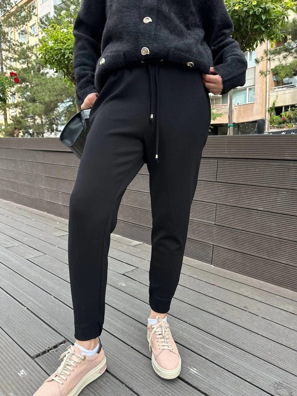 Missemramiss P4679 Siyah Modal Pantolon