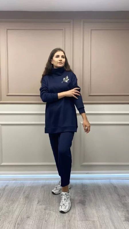 Missemramiss T3737 Lacivert Scuba Tunik