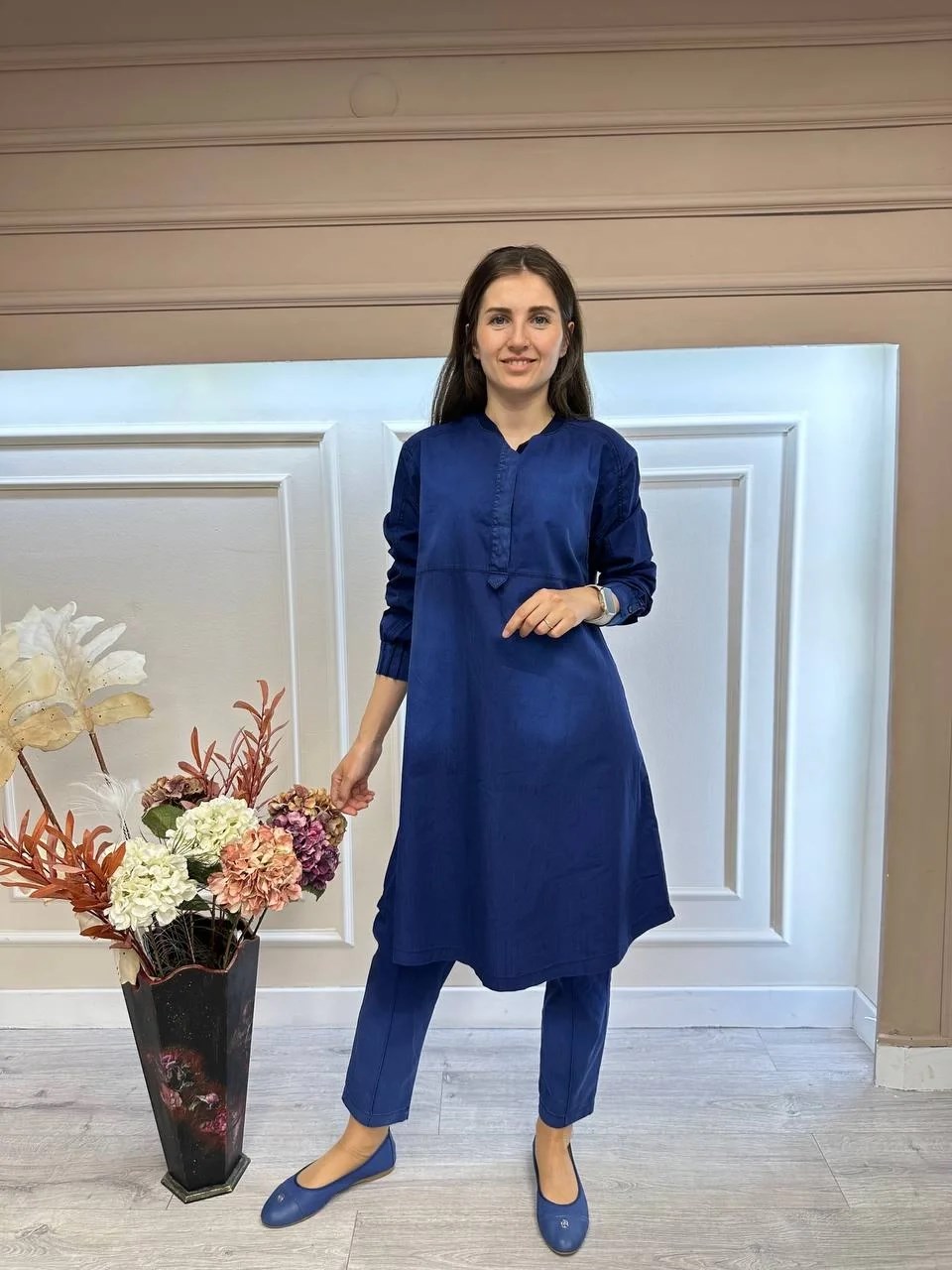 Misswhence 33003 Lacivert Tensel Tunik