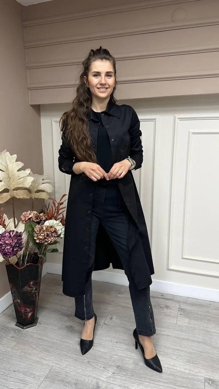 Misswhence 33101 Siyah Önü Fermuar Detaylı Pantolon