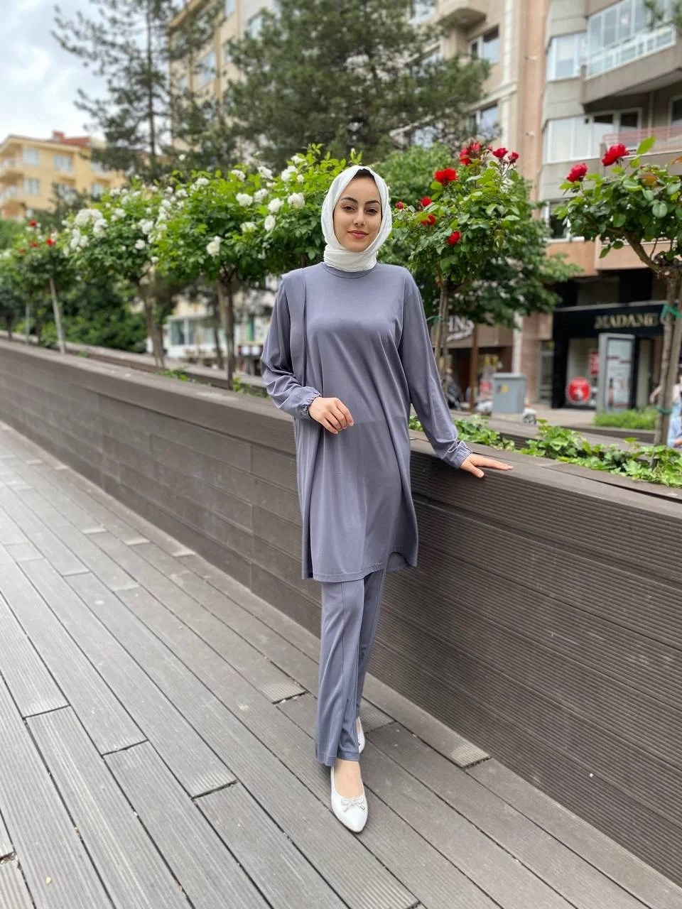 Misswhence 35025 Gri Penye Tunik