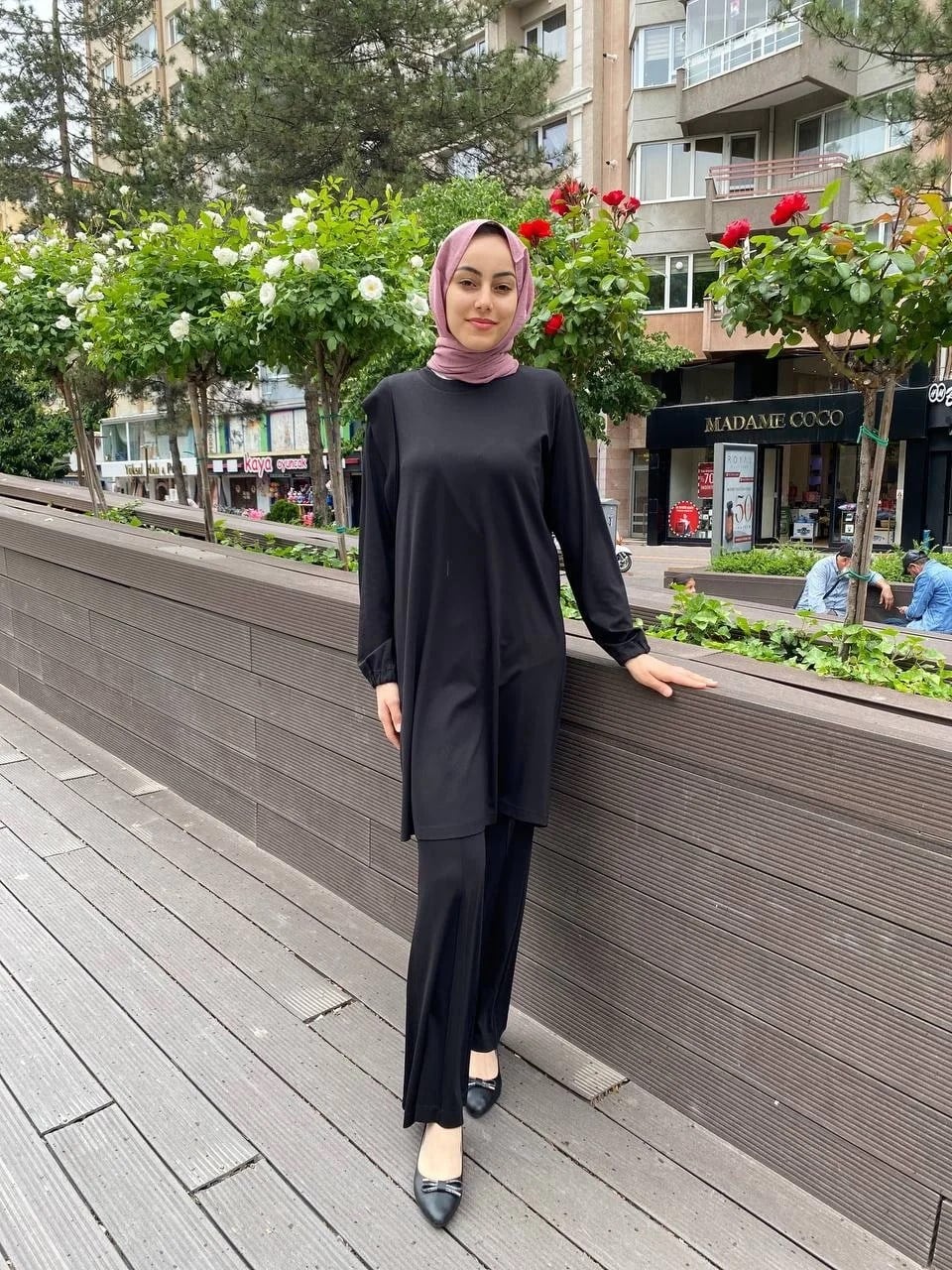 Misswhence 35025 Siyah Penye Tunik