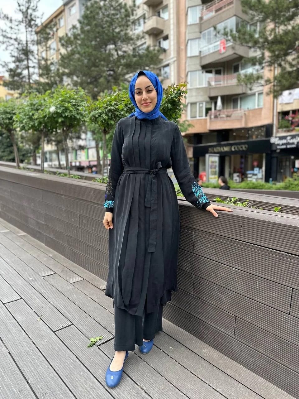 Misswhence 35309 Siyah Arkası Desenli Gömlek Kap