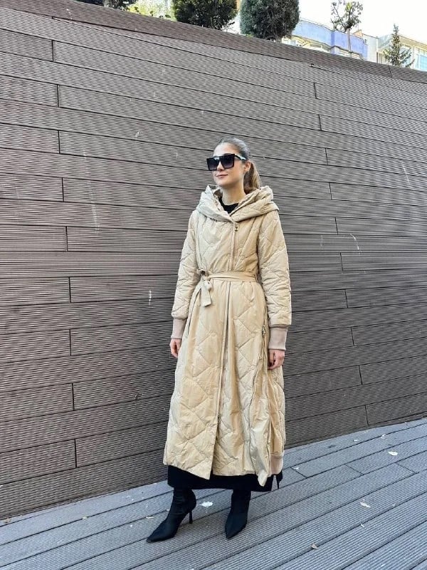 Misswhence 36522 Taş Fermuar Detaylı Şişme Kaban