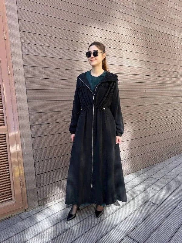 Misswhence 37504 Siyah Büzgü Detaylı Kap