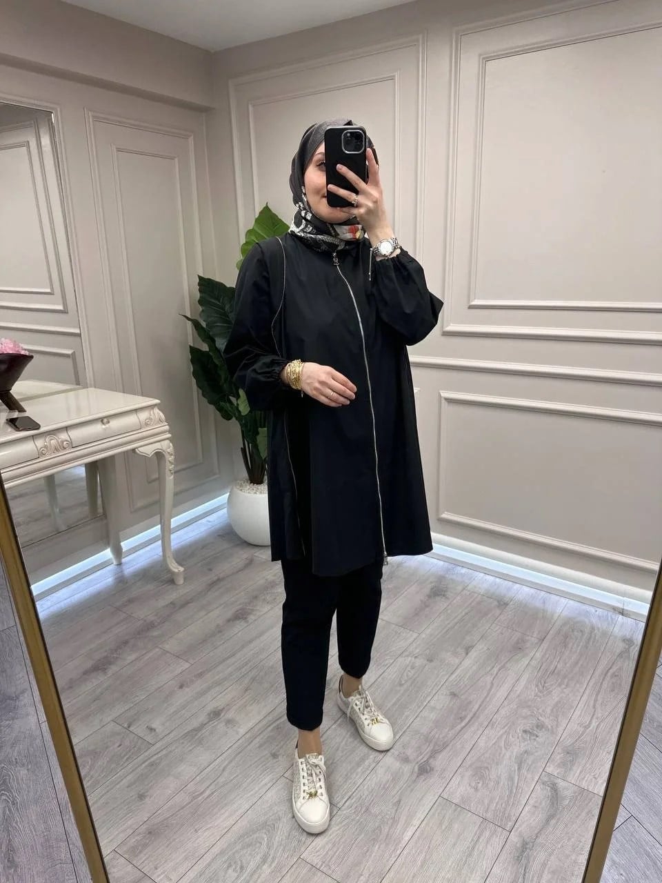 Misswhence 39302 Siyah Poplin Gömlek