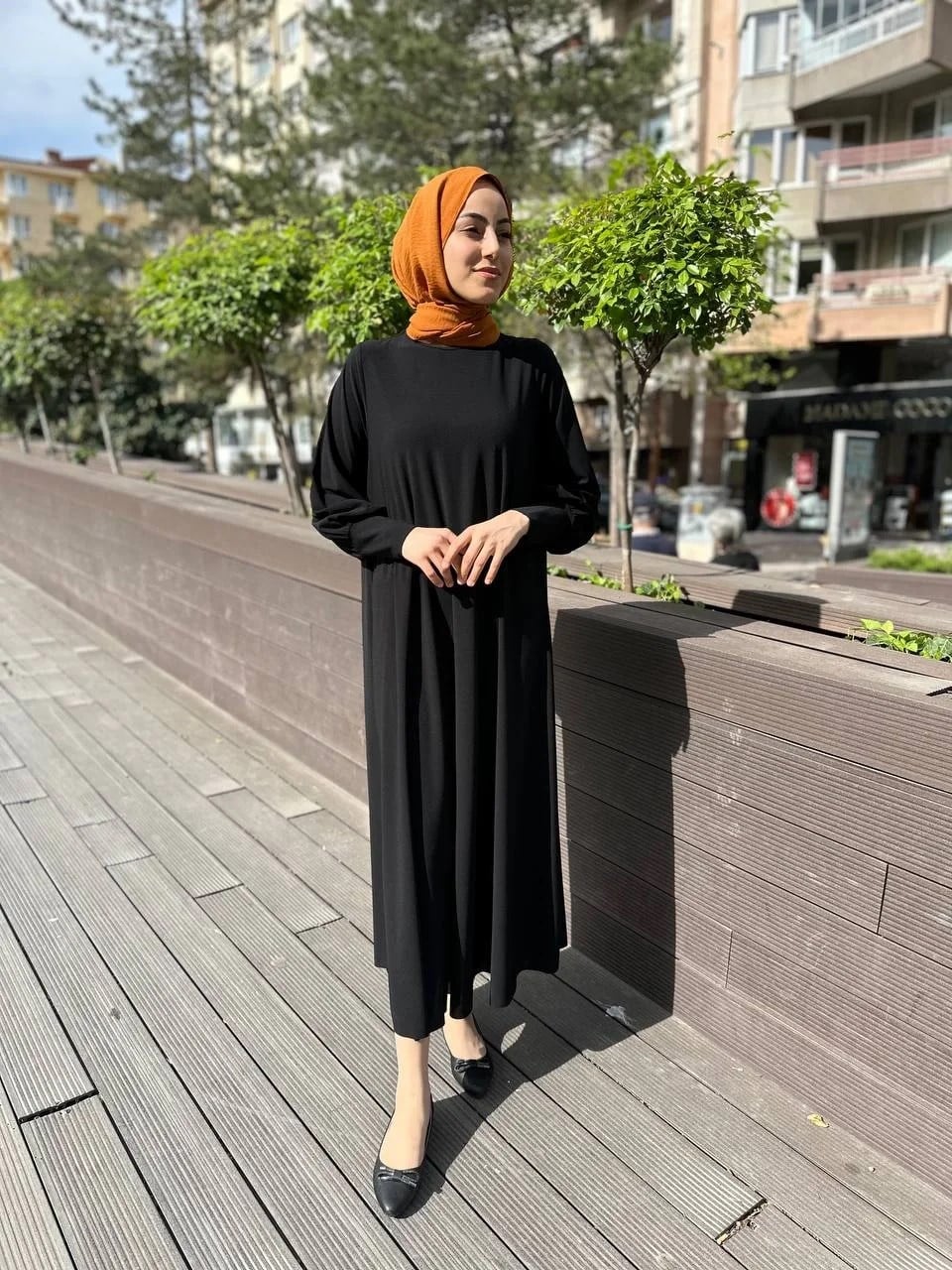 Noi 64234 Siyah Krep Jarse A Form Elbise