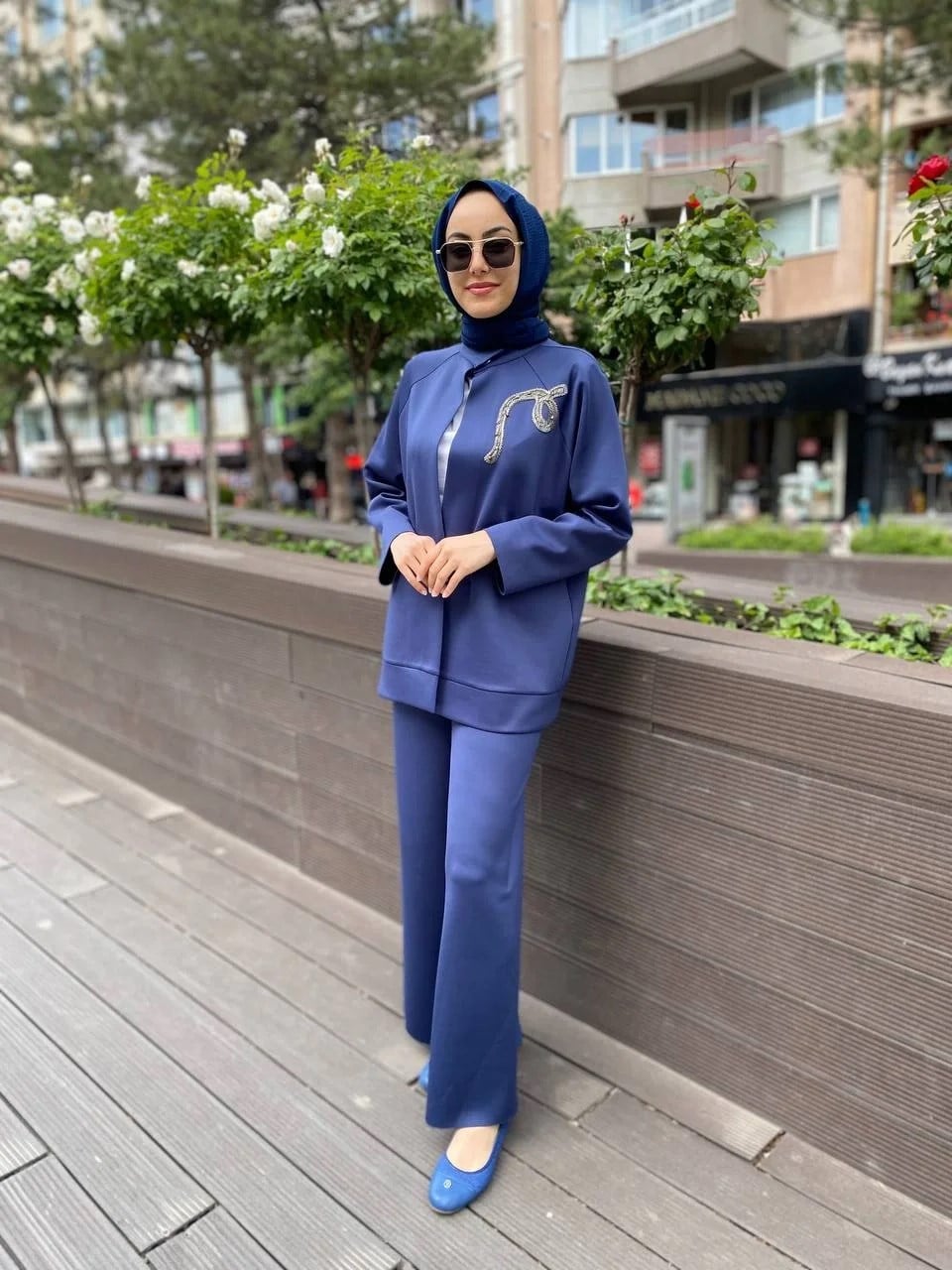 Noi 64320 Lacivert Scuba Ceket Pantolon Takım