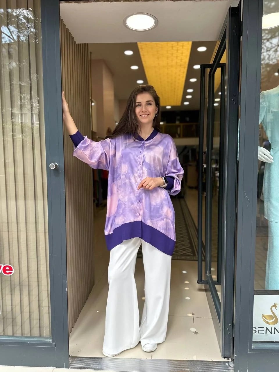 Nuss Triko 23K5008 Lila Gömlek