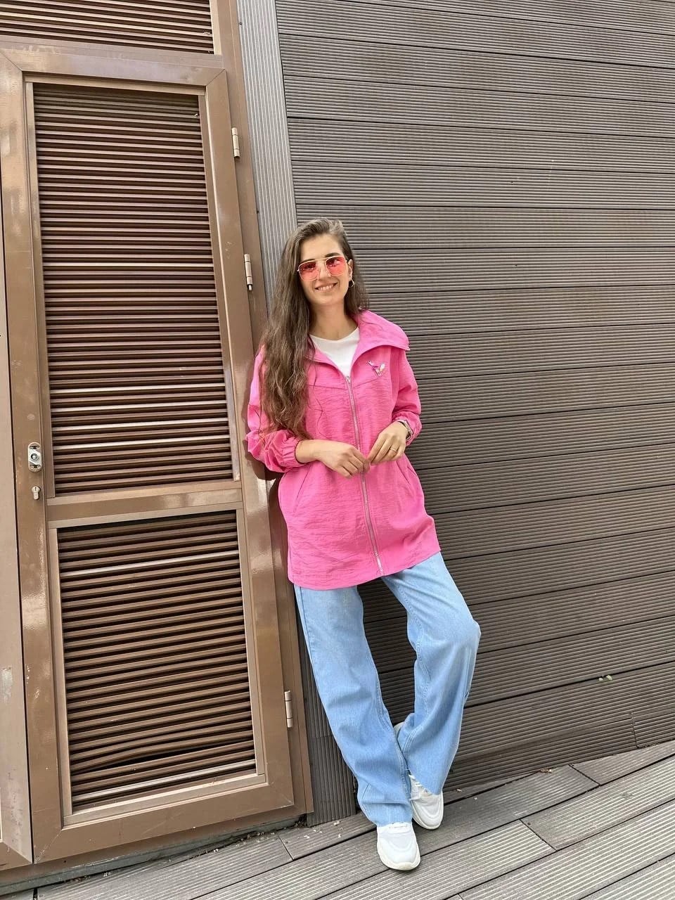 Nuss Triko 23K6011 Pembe Bomber Ceket