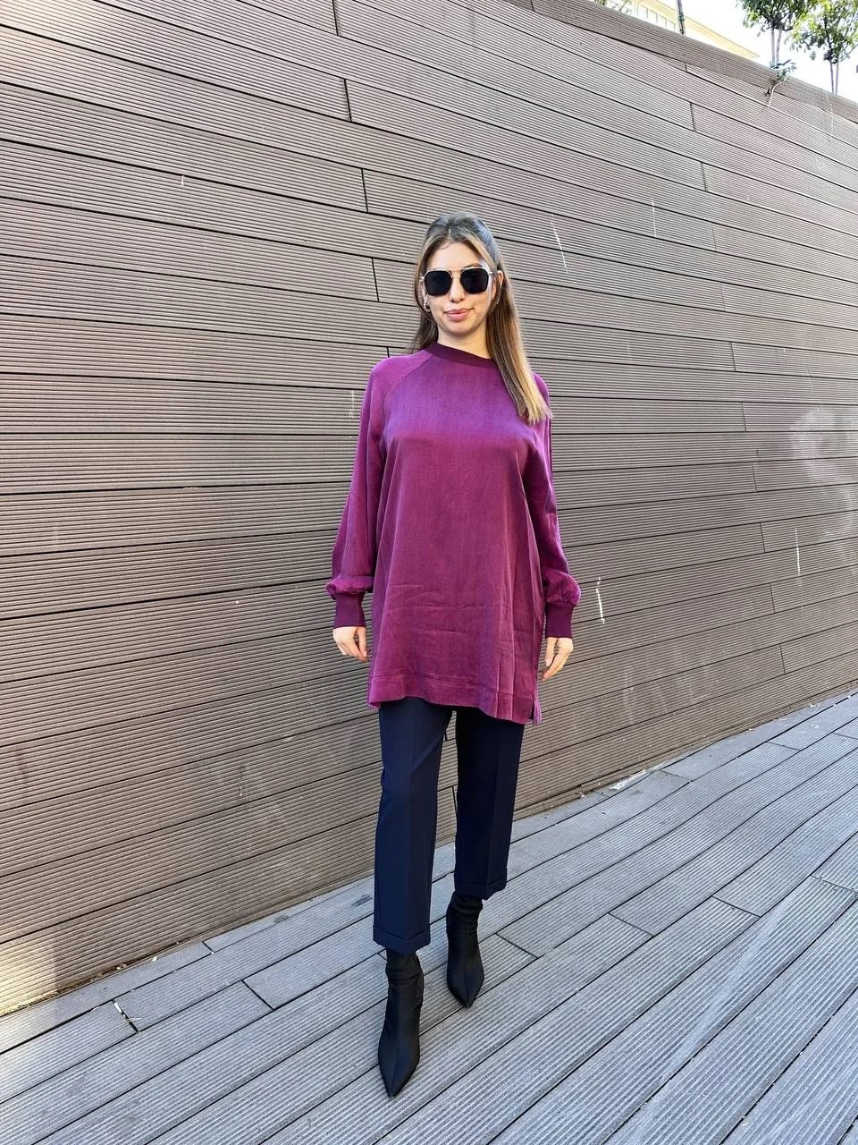 Nuss Triko 25K3005 Karadut İpek Tunik