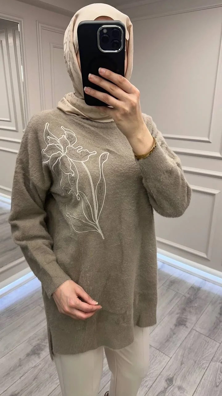 Nuss Triko 26K7004 Bej Angora Kazak