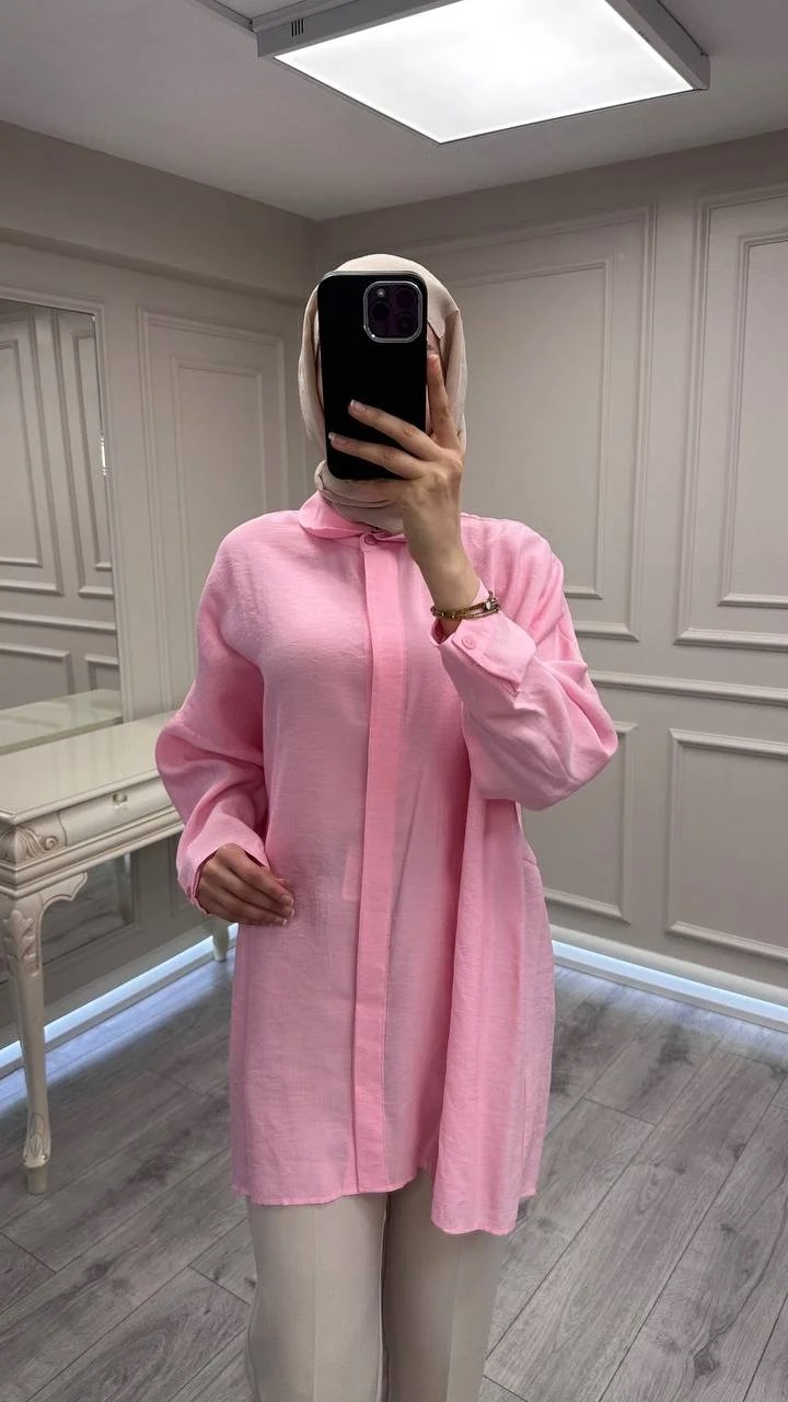 Nuss Triko 26Y3001 Şeker Pembe Gömlek