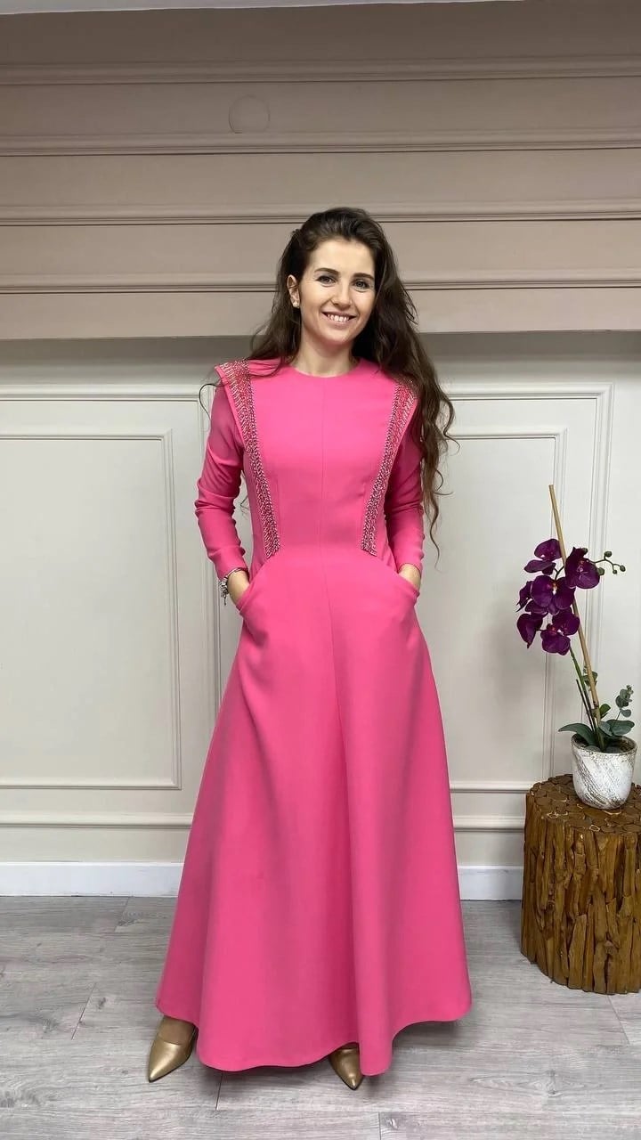 Senna 3002S23 Fuşya Carolina Abiye