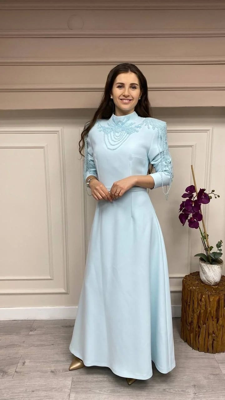 Senna 3005S23 Gök Mavisi Zarina Abiye