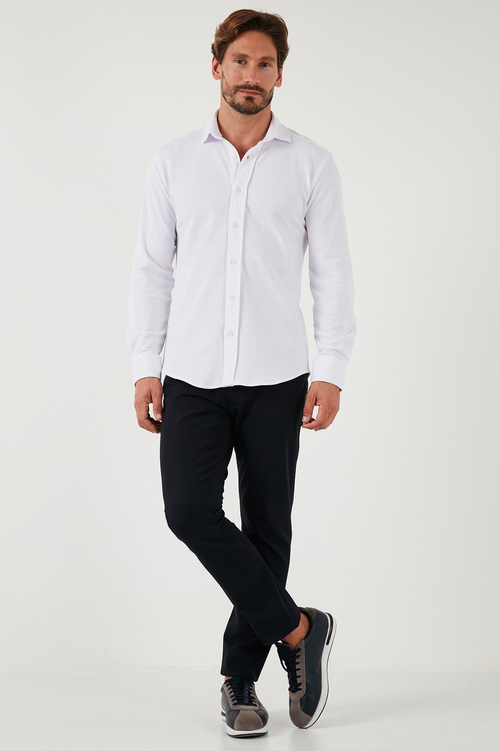 % 100 Pamuk Regular Fit Erkek Gömlek CF25W113650 BEYAZ