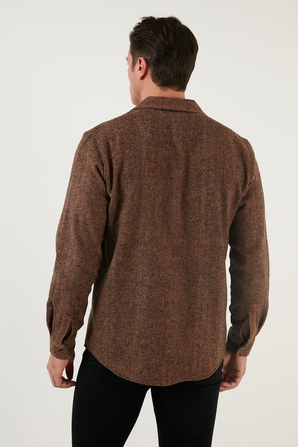 Çift Cepli Fermuarlı Slim Fit Kışlık Erkek Gömlek CF21W112925 HARDAL