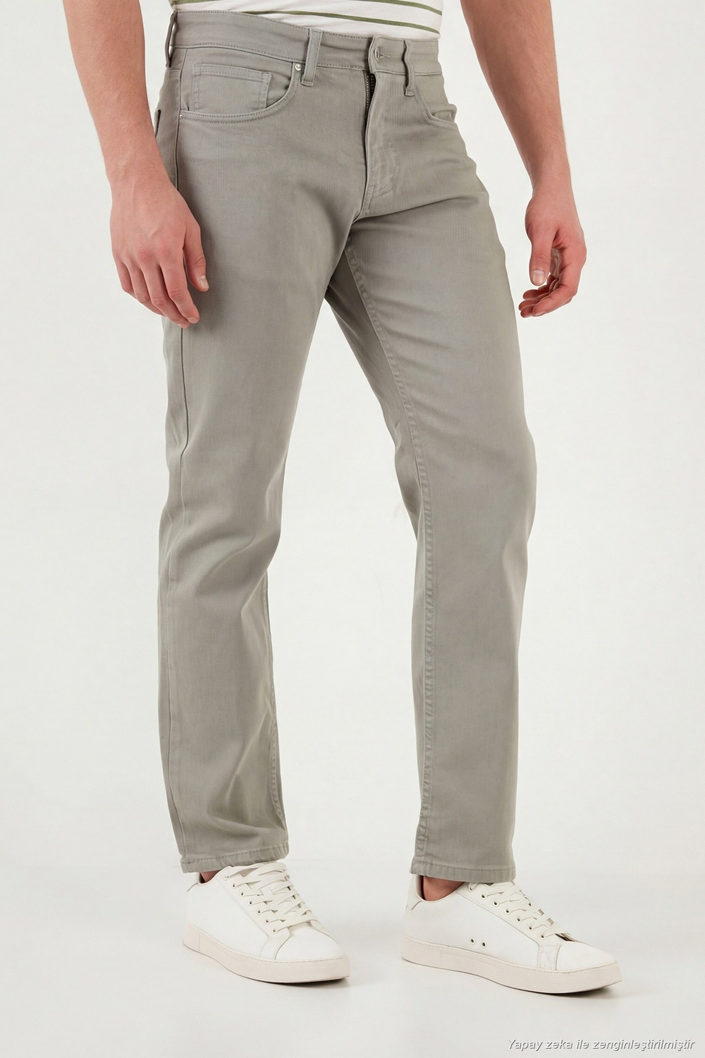 Comfort Boru Paça Normal Bel Pantolon Erkek Kot Pantolon 4412C66TEXAS HAKİ