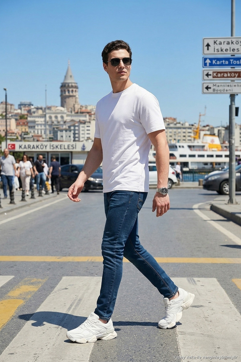 Dar Kalıp Düşük Bel Dar Paça Jeans Erkek Kot Pantolon 1115C55NAPOLI YEŞİL-MAVİ