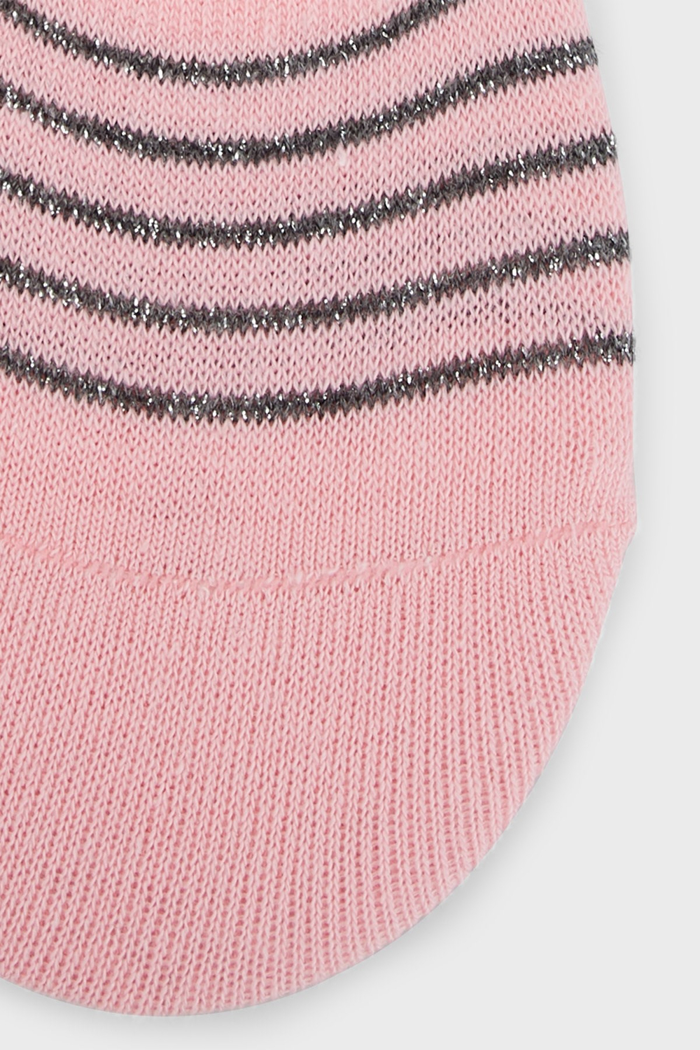 Desenli Yumuşak Pamuklu Örme Babet Kadın Çorap 0070005 KOYU PEMBE