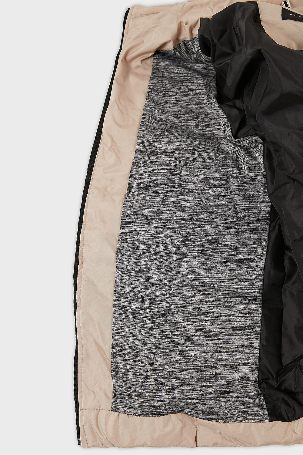 Dik Yaka Fermuarlı Cepli Slim Fit Şişme Erkek Mont 649002 VİZON