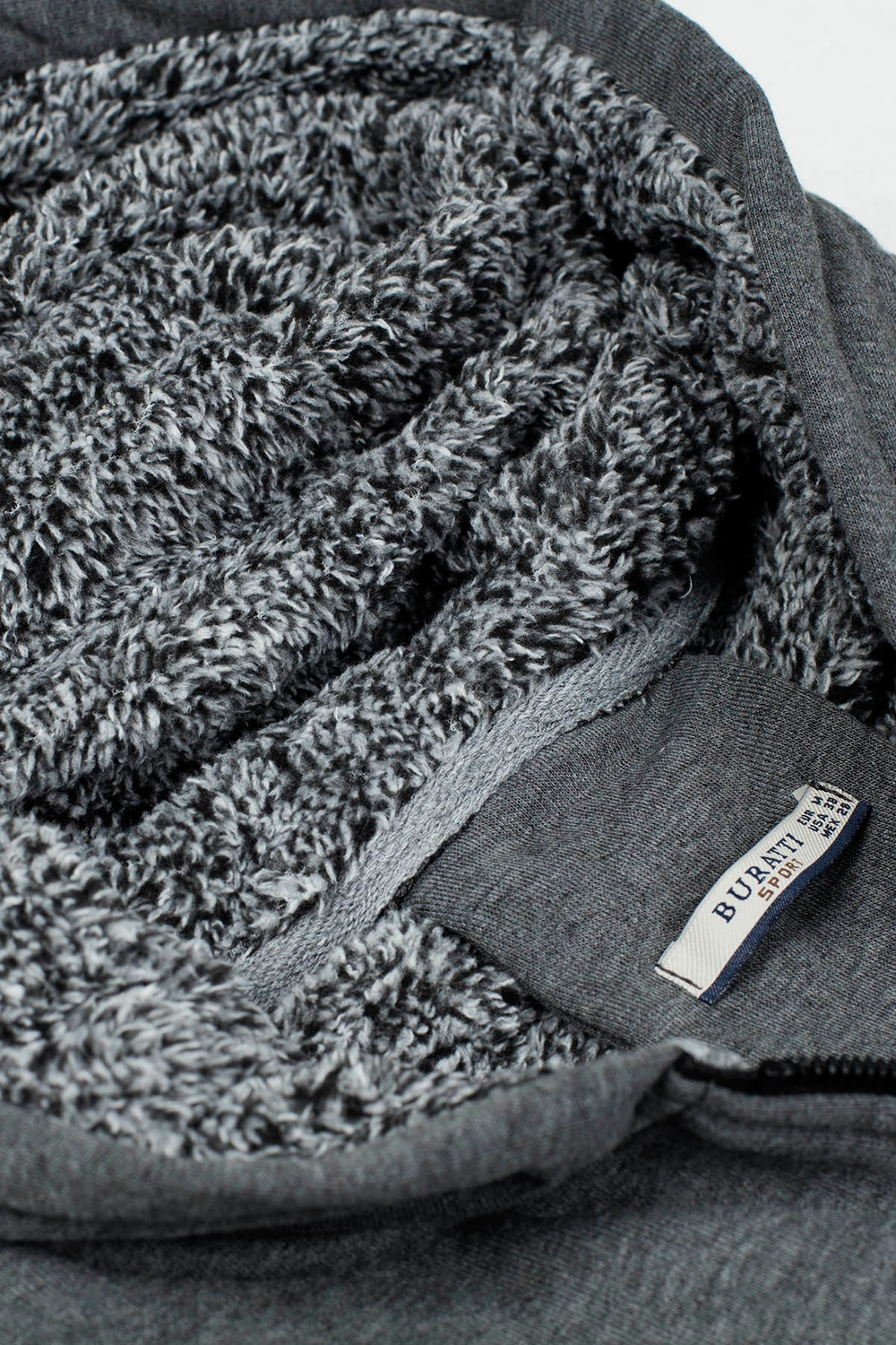 İçi Kürklü Kapüşonlu  Slim Fit Erkek Sweat 575708 ANTRASİT