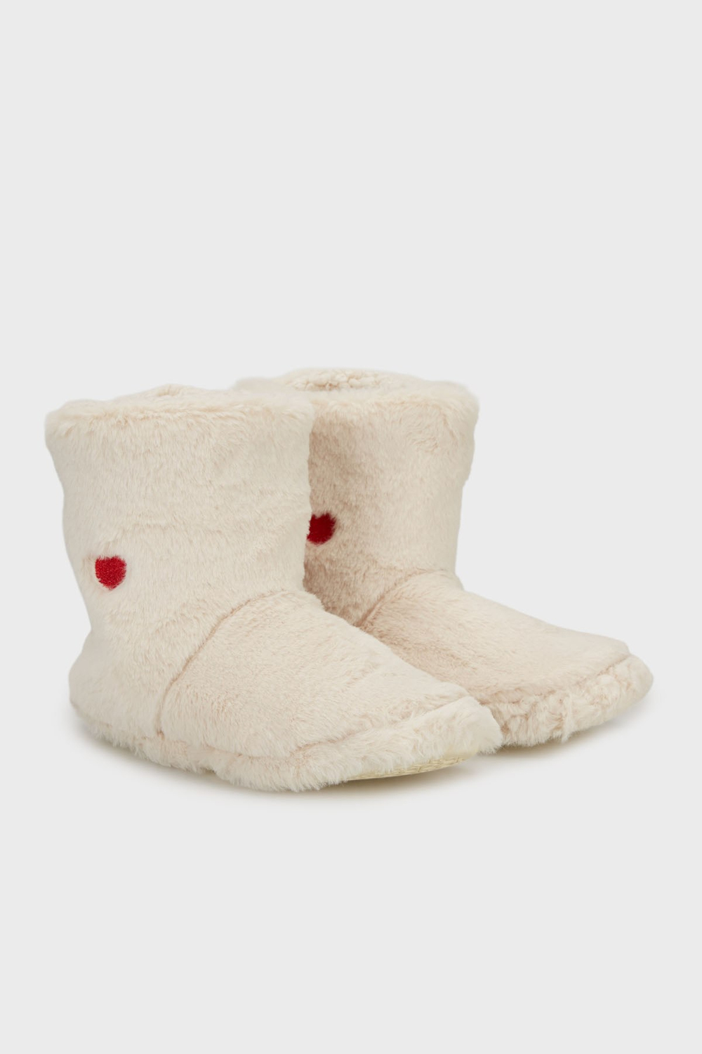 Kalpli Yumuşak Dokulu Peluş Kadın Panduf 6722005 EKRU