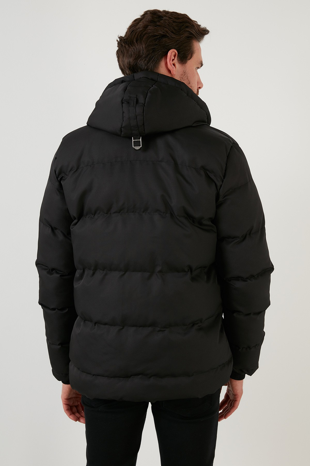 Kapüşonlu Suya ve Rüzgara Dayanıklı Soğuk Geçirmez Slim Fit Erkek Mont 5717101 SİYAH