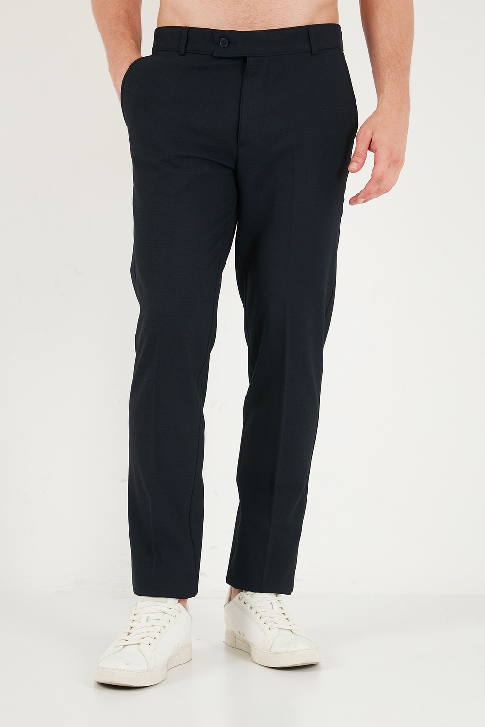 Normal Bel Regular Fit Düz Paça Erkek Pantolon 6843702 LACİVERT