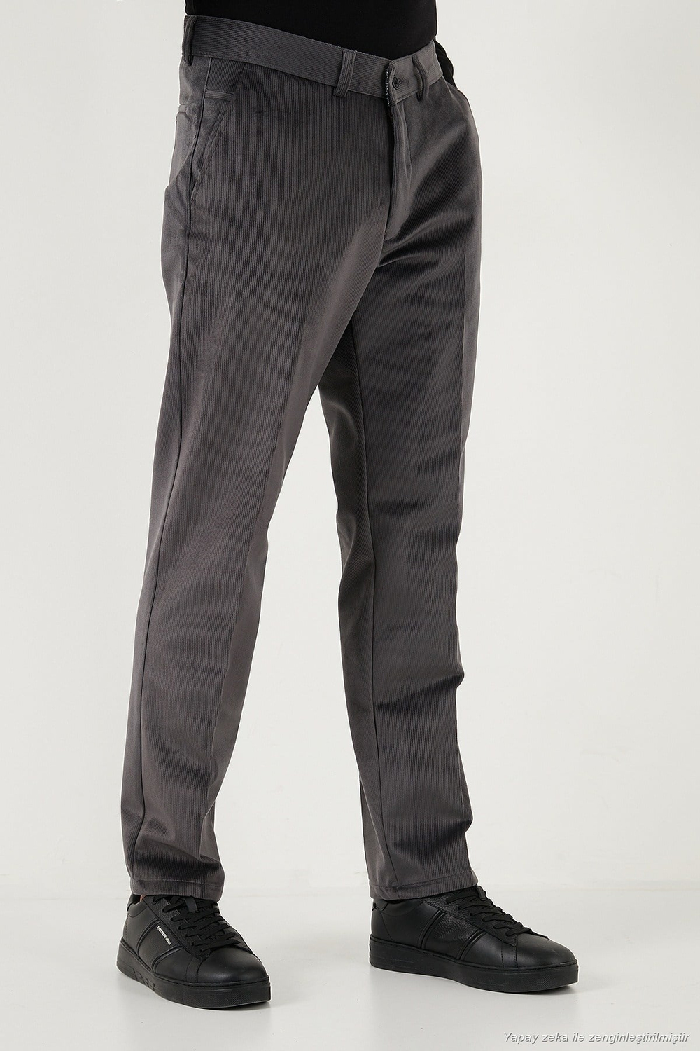 Normal Bel Regular Fit Düz Paça Erkek Kadife Pantolon 645MERLIN GRİ