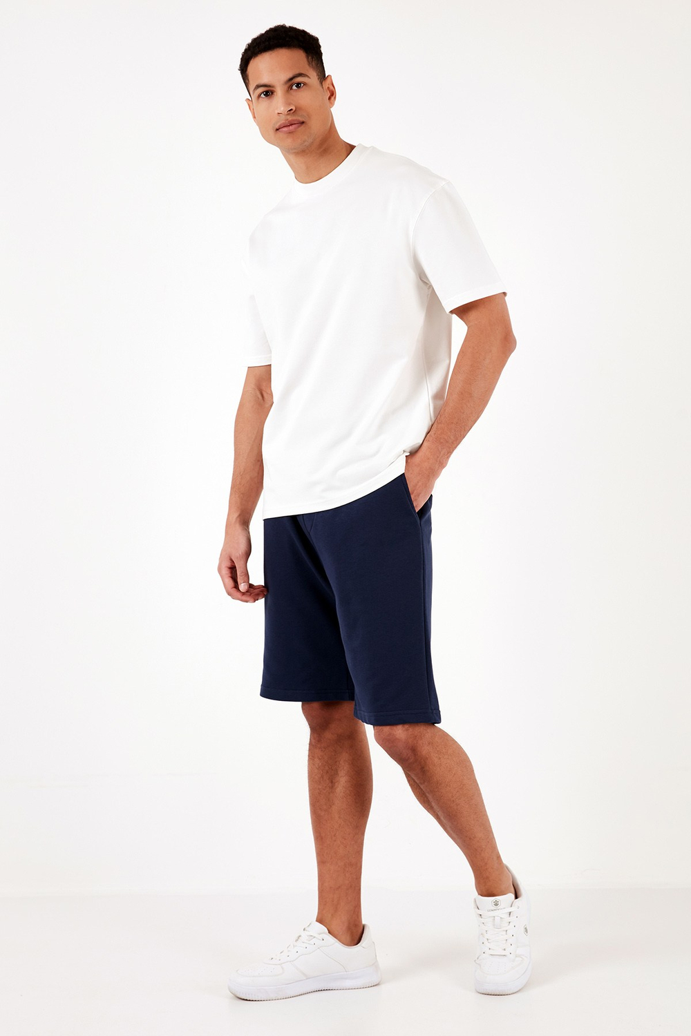 Pamuklu Belden Bağlamalı Cepli Regular Fit Erkek Short 5908042 İNDİGO