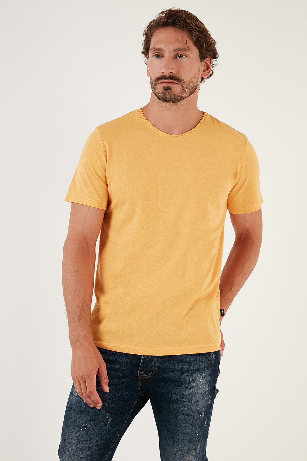 Pamuklu Bisiklet Yaka Basic Erkek T Shirt 59020001 HARDAL