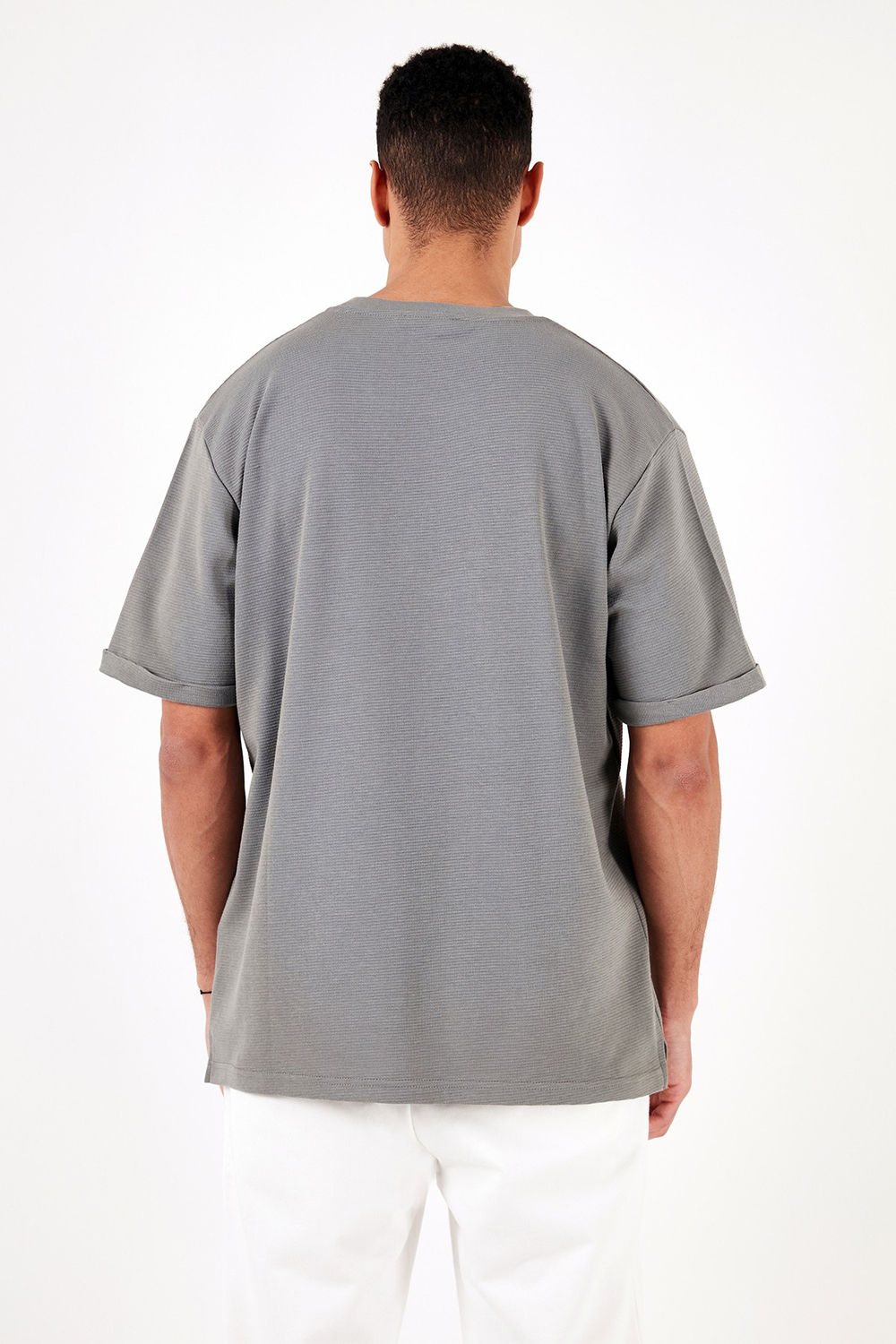 Pamuklu Bisiklet Yaka Regular Fit Basic Erkek T Shirt 5902731 AÇIK HAKİ