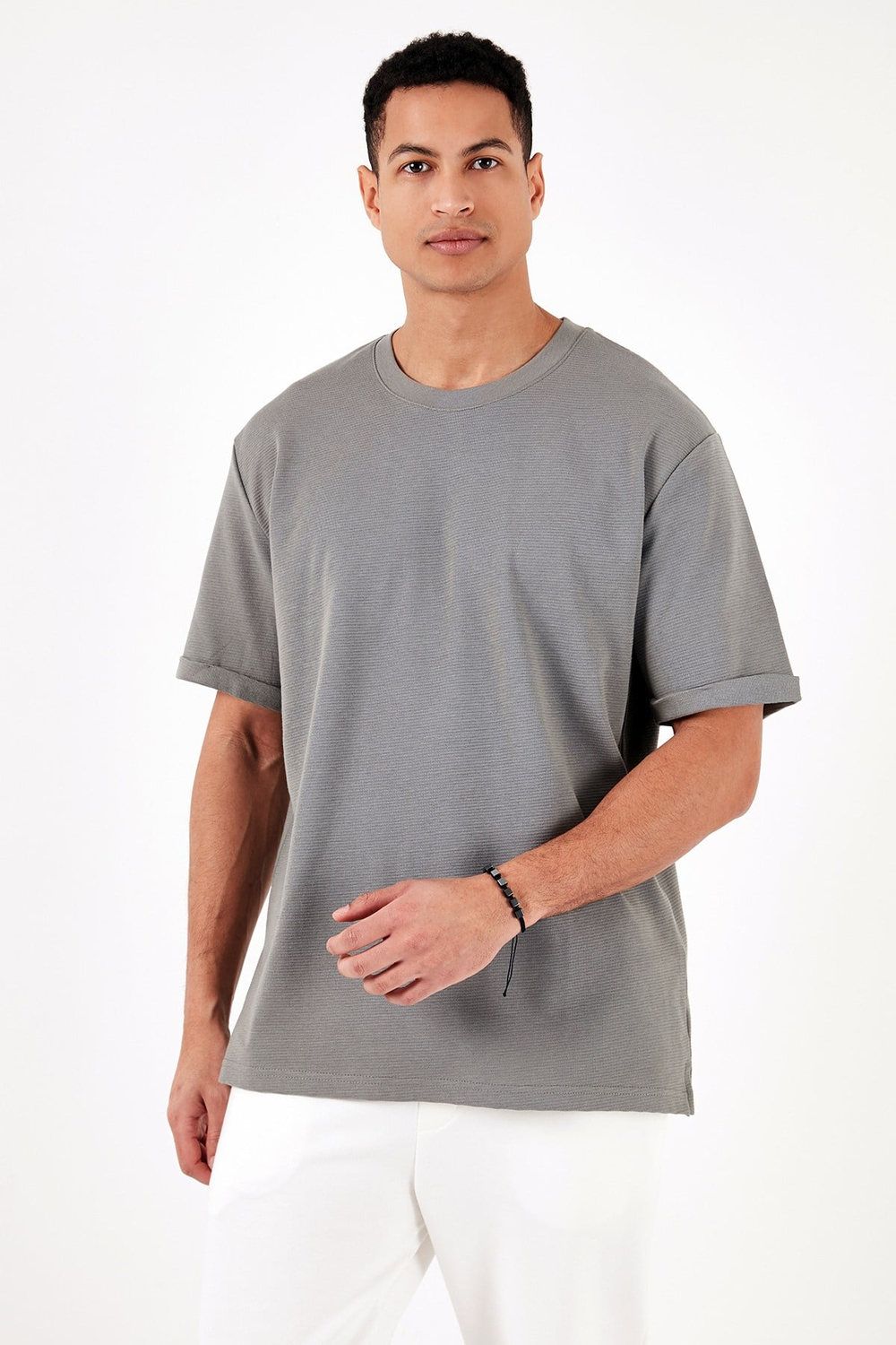 Pamuklu Bisiklet Yaka Regular Fit Basic Erkek T Shirt 5902731 AÇIK HAKİ