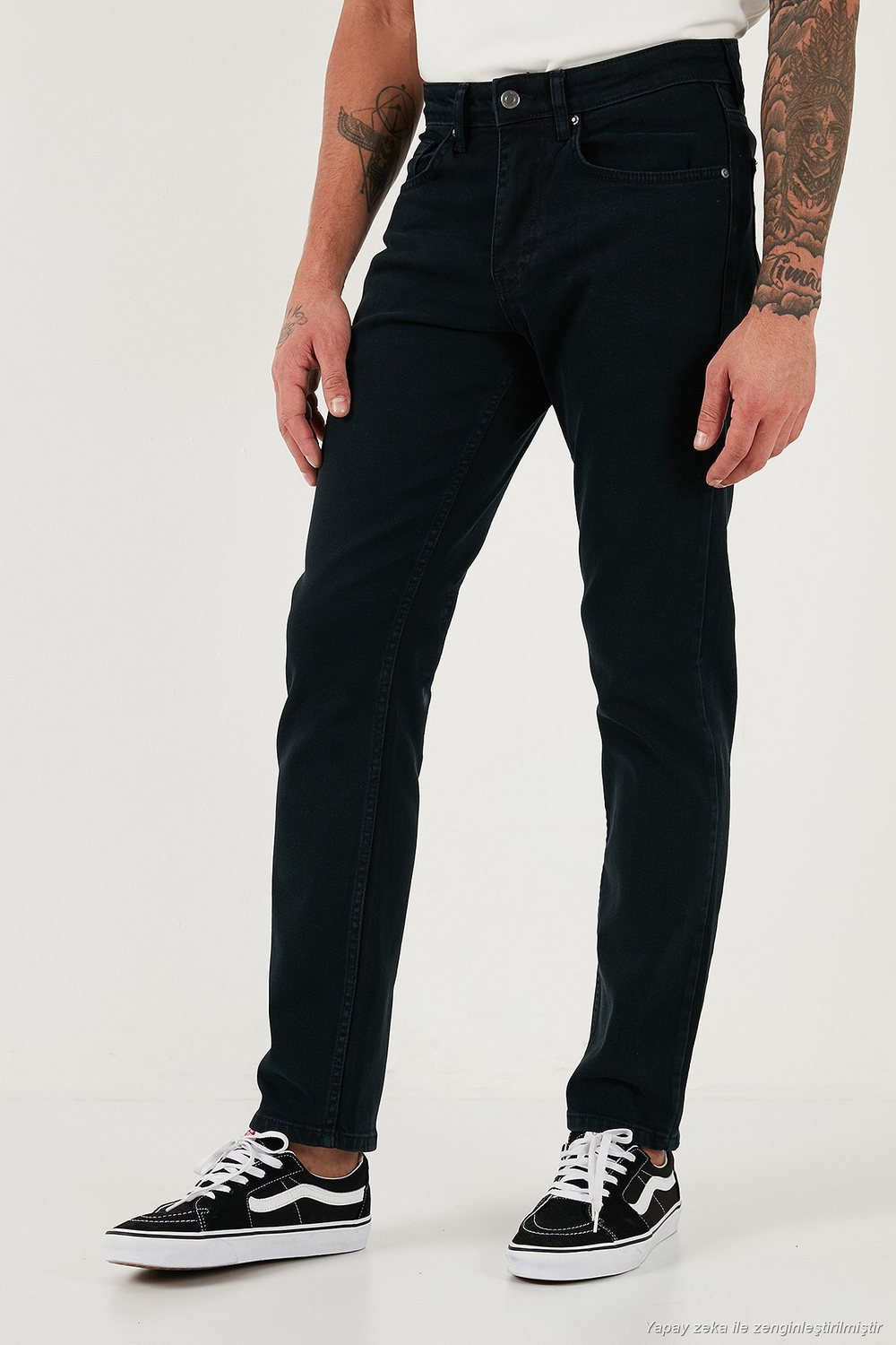 Pamuklu Comfort Fit Normal Bel Düz Paça Jeans Erkek Kot Pantolon 412C05TEXAS KOYU LACİVERT