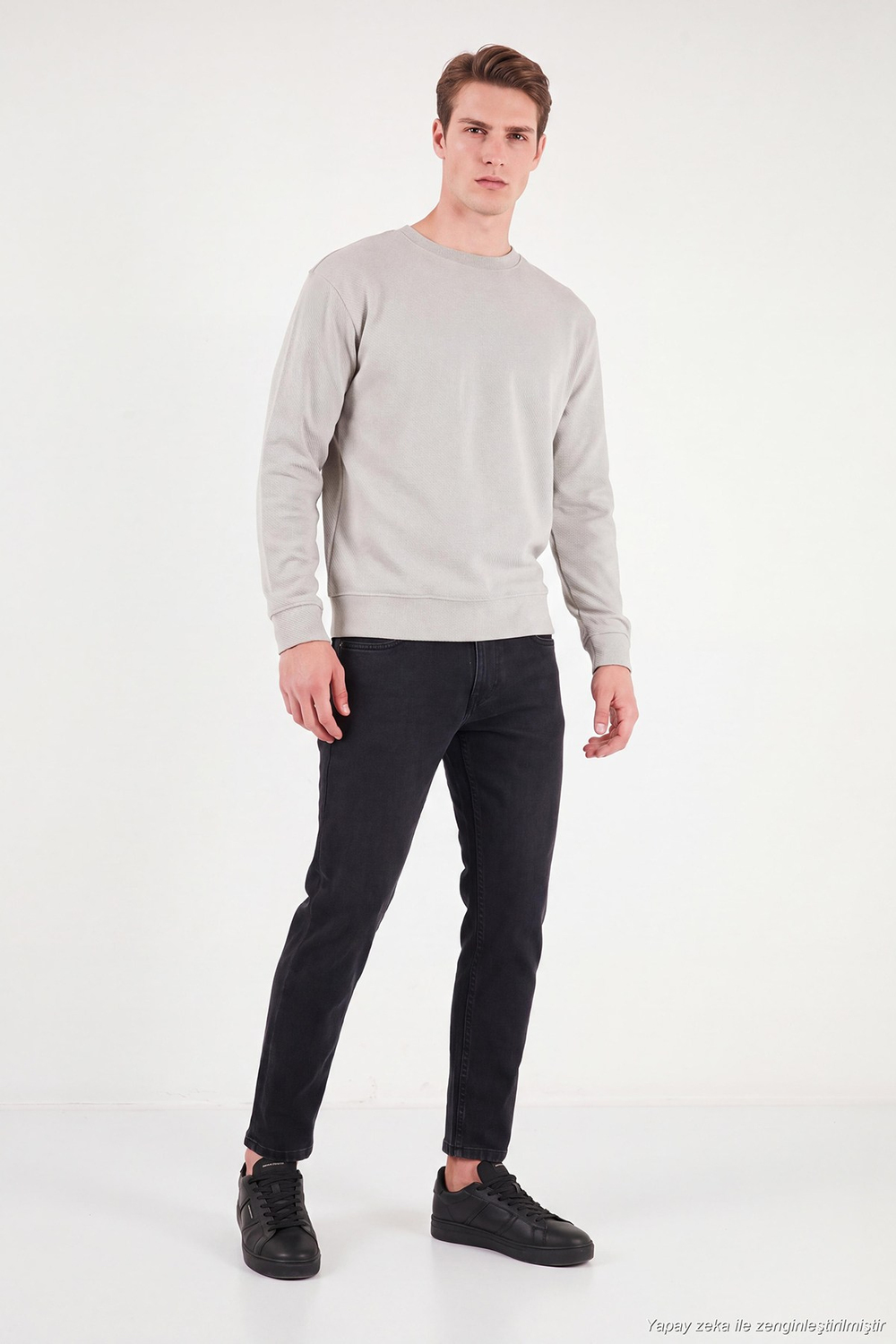 Pamuklu Normal Bel Boru Paça Jeans Erkek Kot Pantolon 5901F03MILANO SİYAH