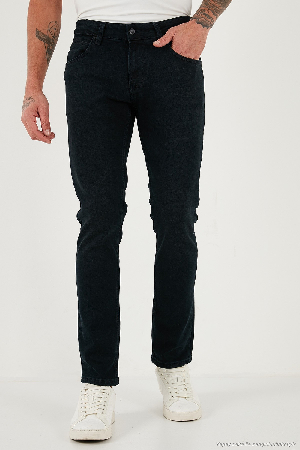 Pamuklu Normal Bel Regular Fit Boru Paça Jeans Erkek Kot Pantolon 2211C05PARMA KOYU LACİVERT