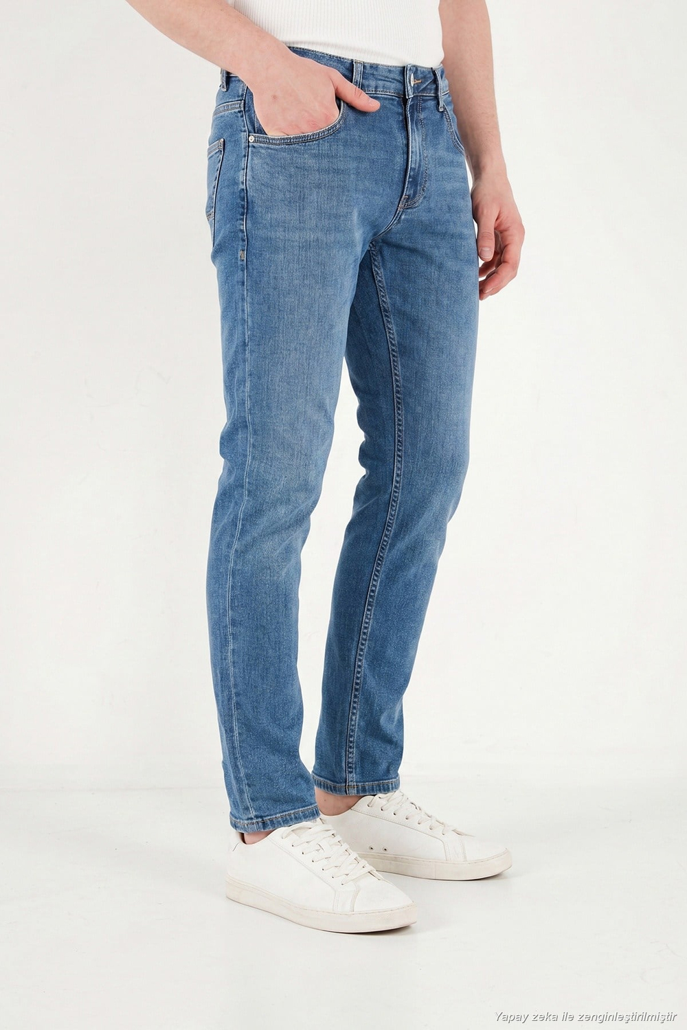 Pamuklu Normal Kalıp Jeans Erkek Kot Pantolon 2203C50PARMA MAVİ