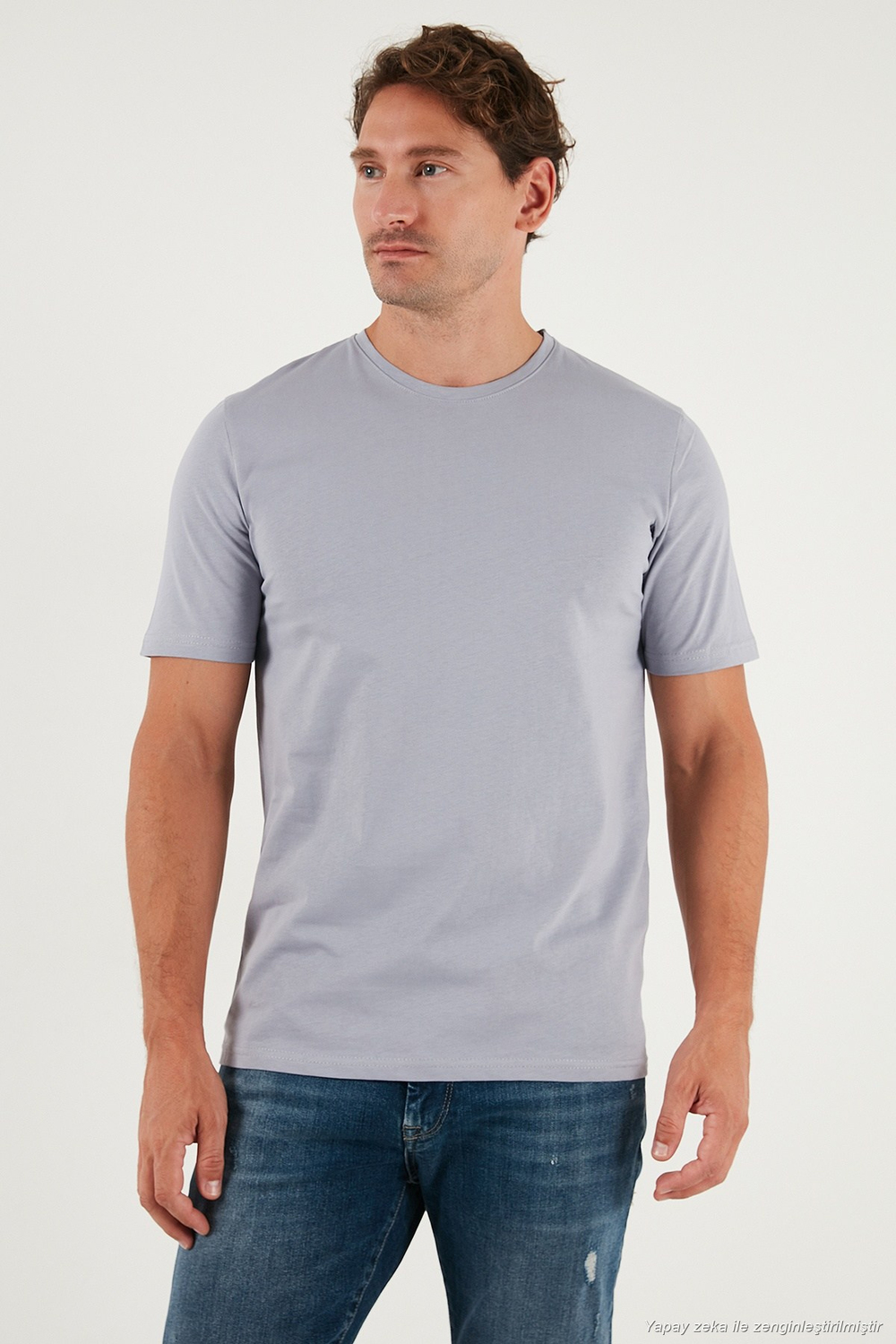 Pamuklu Regular Fit Bisiklet Yaka Erkek T Shirt 59020204 GRİ